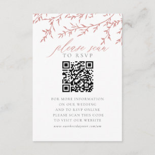 Wedding Website Enclosure Card QR Code RSVP Boho