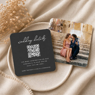 Wedding Website Enclosure Card   QR Online RSVP