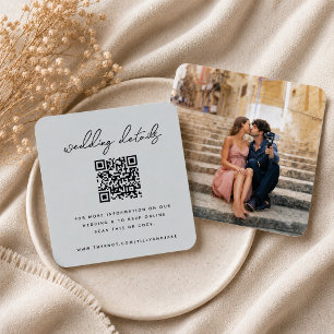Wedding Website Enclosure Card QR Online RSVP