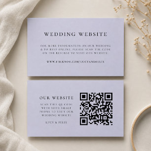 Wedding Website Enclosure Card Smart RSVP Insert