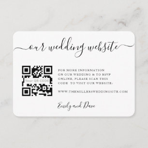 Wedding Website Photo Enclosure Card QR CODE 