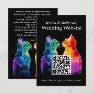 🌈 Wedding website Purrfectly Yours: Purrfectly Enclosure Card