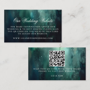 Wedding Website QR Code Enchanted Forest Wedding Enclosure Card