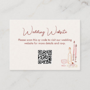 Wedding Website QR Code Enclosure Card