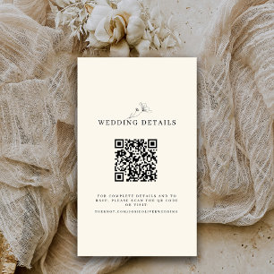Wedding Website QR Code Enclosure Card