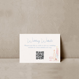 Wedding Website QR Code Enclosure Card