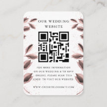 Wedding Website | QR Code Minimalist Photo RSVP En