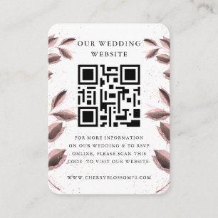 Wedding Website   QR Code Minimalist Photo RSVP En Enclosure Card