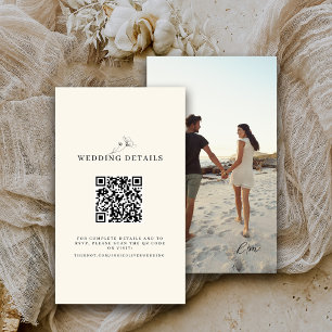 Wedding Website QR Code Photo Enclosure Card