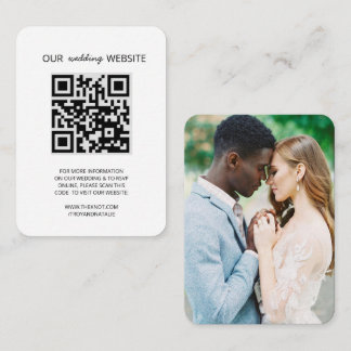 Wedding Website QR Code Photo RSVP Card