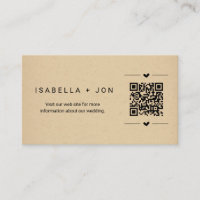Wedding Website QR Code - Registry Details RSVP