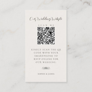 Wedding Website QR Code RSVP Enclosure Cards