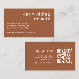 Wedding Website QR Code Scan Enclosure Card