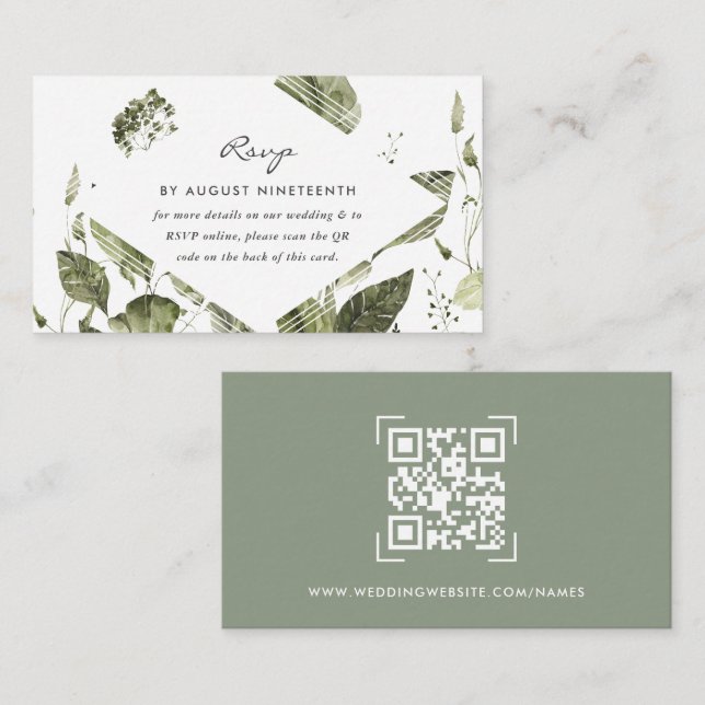 Wedding Website | QR Code Scan Enclosure Card (Front/Back)