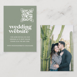 Wedding Website   QR Code Scan Photo  Enclosure Card