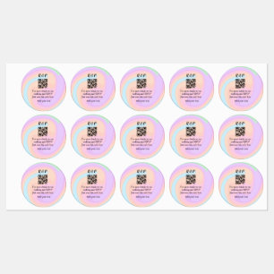 Wedding website rsvp q r code add name text