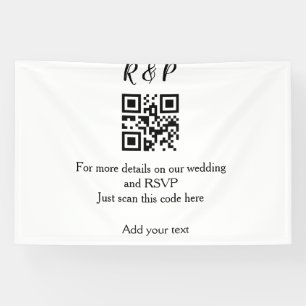 Wedding website rsvp q r code add name text thr banner