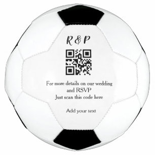 Wedding website rsvp q r code add name text thr football