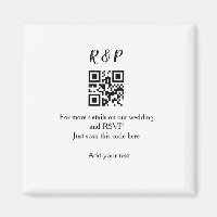 Wedding website rsvp q r code add name text thr