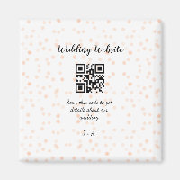 Wedding website scan QR code for details orange so
