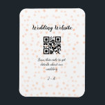Wedding website scan QR code for details orange so Magnet<br><div class="desc">Design</div>