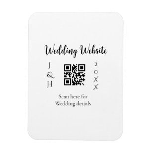 WEDDING WEBSITE SCAN QR COUPLE NAME YEAR SIMPLE MI MAGNET
