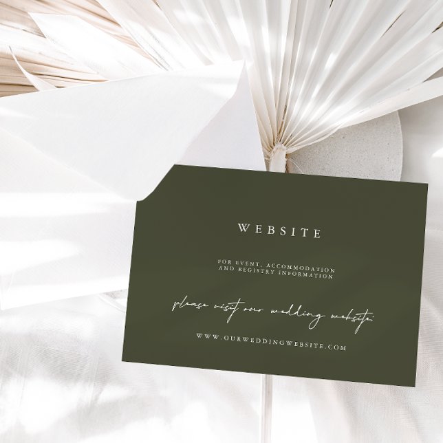 Wedding Website Simple Minimalist Enclosure Card (Creator Uploaded)