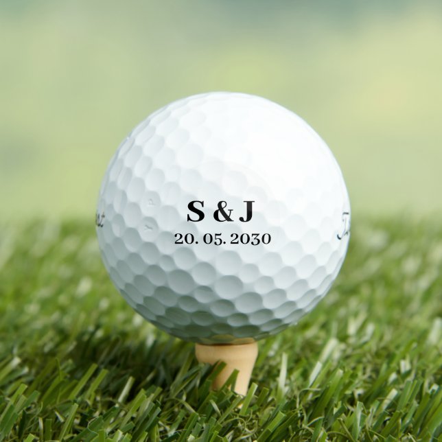Wedding Weekend Date Golf Balls (Insitu Tee)