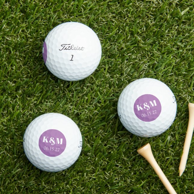 Wedding Weekend Date to Remember Golf Balls (Insitu Grass)
