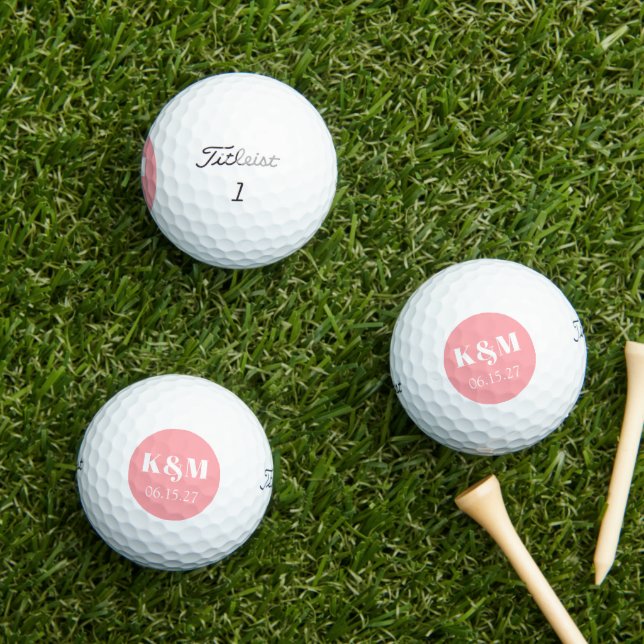 Wedding Weekend Date to Remember Golf Balls (Insitu Grass)