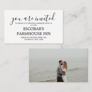Wedding weekend getaway invite 