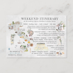 Wedding Weekend in Italy Itinerary Card