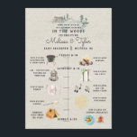 Wedding Weekend in the Woods Itinerary Card<br><div class="desc">Set the tone for a rustic wedding with a custom weekend in the woods itinerary card. Including this enclosure card with your wedding invitation as a great way to give your guests additional information on the wedding. Event cards can list the festivities surrounding your wedding weekend, such as welcome cocktails,...</div>