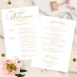 Wedding Weekend Itinerary Timeline Elegant Invitation<br><div class="desc">Wedding Weekend Itinerary Timeline Elegant</div>