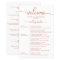 Wedding Weekend Itinerary Timeline Rose Gold