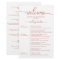 Wedding Weekend Itinerary Timeline Rose Gold