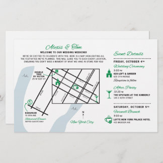 Wedding Weekend Welcome Map - CUSTOM for ALEXIS