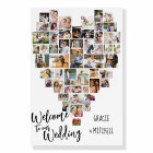 Wedding Welcome 51 Photo Heart Shaped Collage