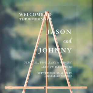 Wedding Welcome Acrylic Sign