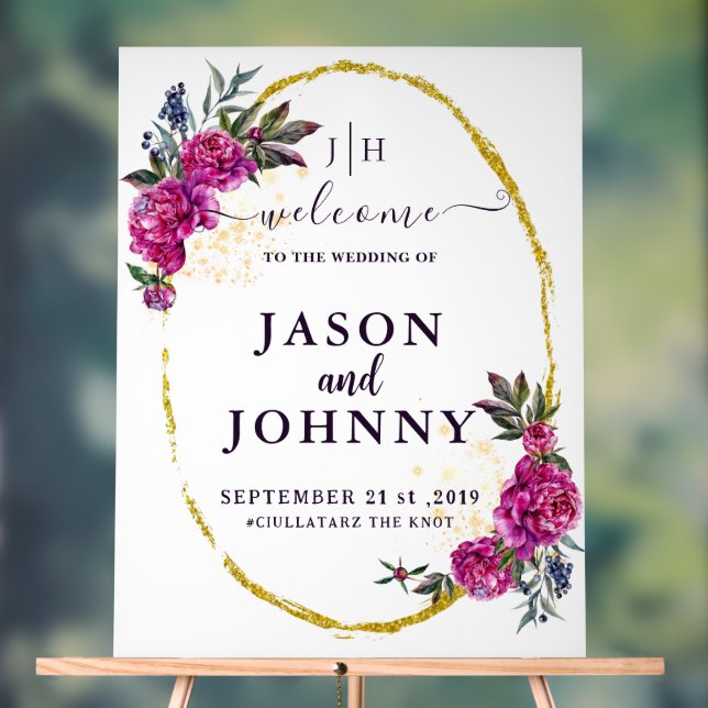 Wedding Welcome  Acrylic Sign (Neutral)