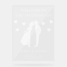 Wedding Welcome Acrylic Sign Minimalist