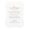 Wedding Welcome and Timeline Card White and Gold