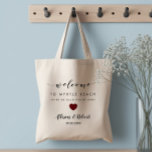 Wedding Welcome Bag for Hotel Destination Burgundy<br><div class="desc">Fill this lovely bag with your favourite treats to welcome guests to your wedding!</div>