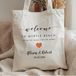 Wedding Welcome Bag for Hotel Destination, Coral