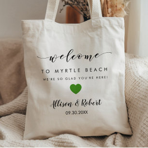 Wedding Welcome Bag for Hotel Destination, Green