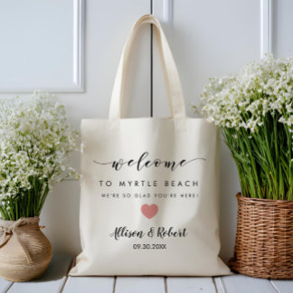 Wedding Welcome Bag for Hotel Destination, Pink
