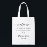 Wedding Welcome Bag for Hotel Guest, Black Heart<br><div class="desc">Fill these fun reusable bags with your favourite treats to help make your guests' stay more enjoyable.</div>