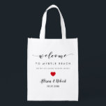 Wedding Welcome Bag for Hotel Guest, Red Heart<br><div class="desc">Fill these fun reusable bags with your favourite treats to help make your guests' stay more enjoyable.</div>