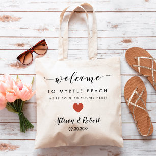 Wedding Welcome Bag, Hotel Destination Terracotta Tote Bag