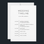 Wedding Welcome Bag | Weekend Itinerary Timeline Invitation<br><div class="desc">Welcome your guests with this black and white wedding welcome bag insert featuring a simple and minimalist weekend itinerary timeline on the front and a personalised welcome message on the back. The clean, modern design makes it easy for family and friends to follow the ceremony, reception, and evening events while...</div>